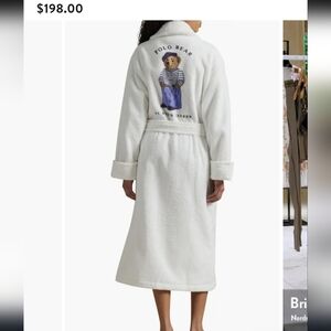Polo Ralph Lauren Women's Beret Bear Printed Cotton Robe - S/M